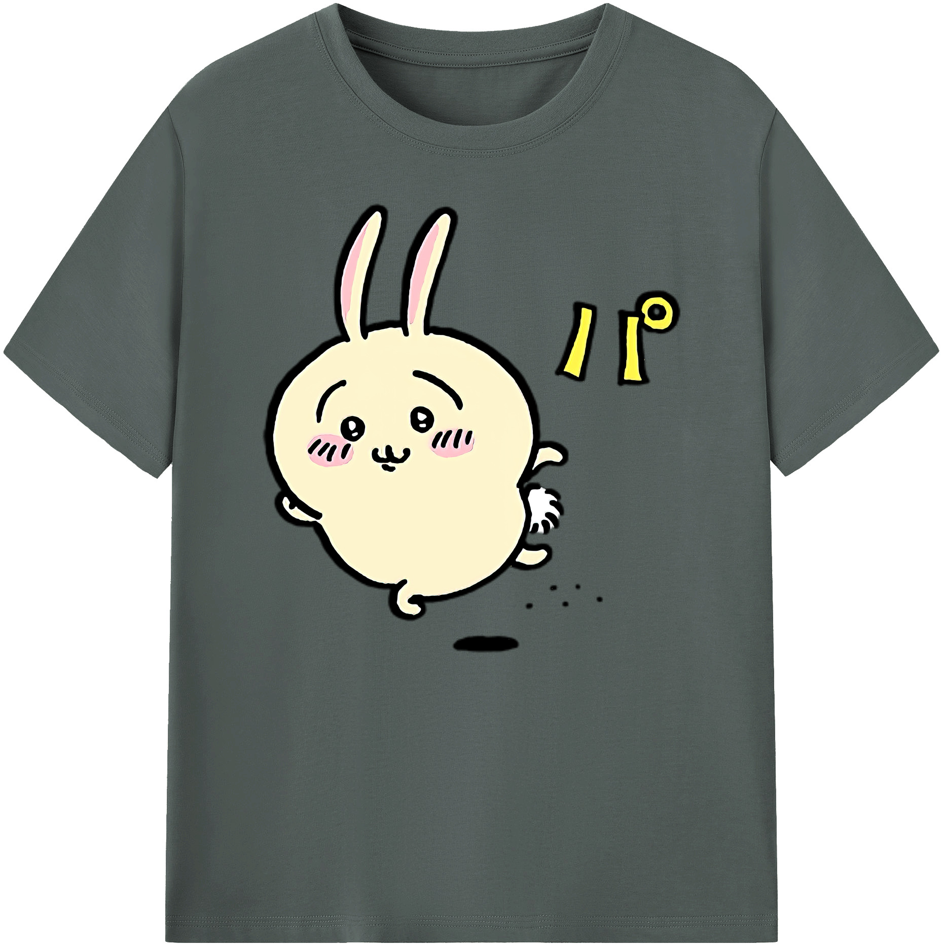 （画像用） ちいかわ うさぎ Chii-kawa usagi 綿100％ メンズ半袖Tシャツ｜肌触りやわらか＆通気性